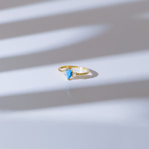 Teardrop Turquoise Ring | Gold Vermeil