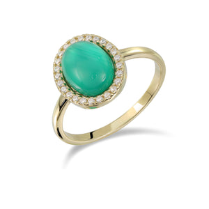 Amélie - Green Agate Ring