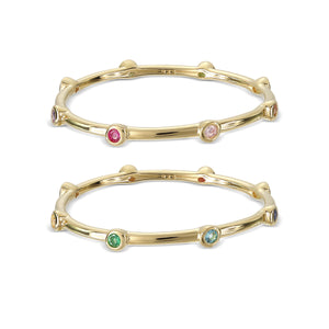 Mini Eternity Band Ring Rainbow