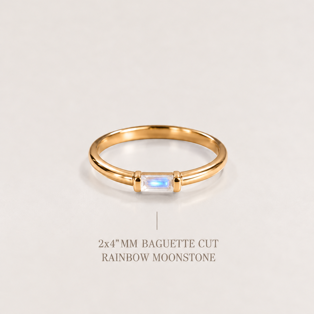 Faye Ring | Rainbow Moonstone