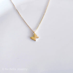 Tiny Butterfly Necklace | Gold Vermeil