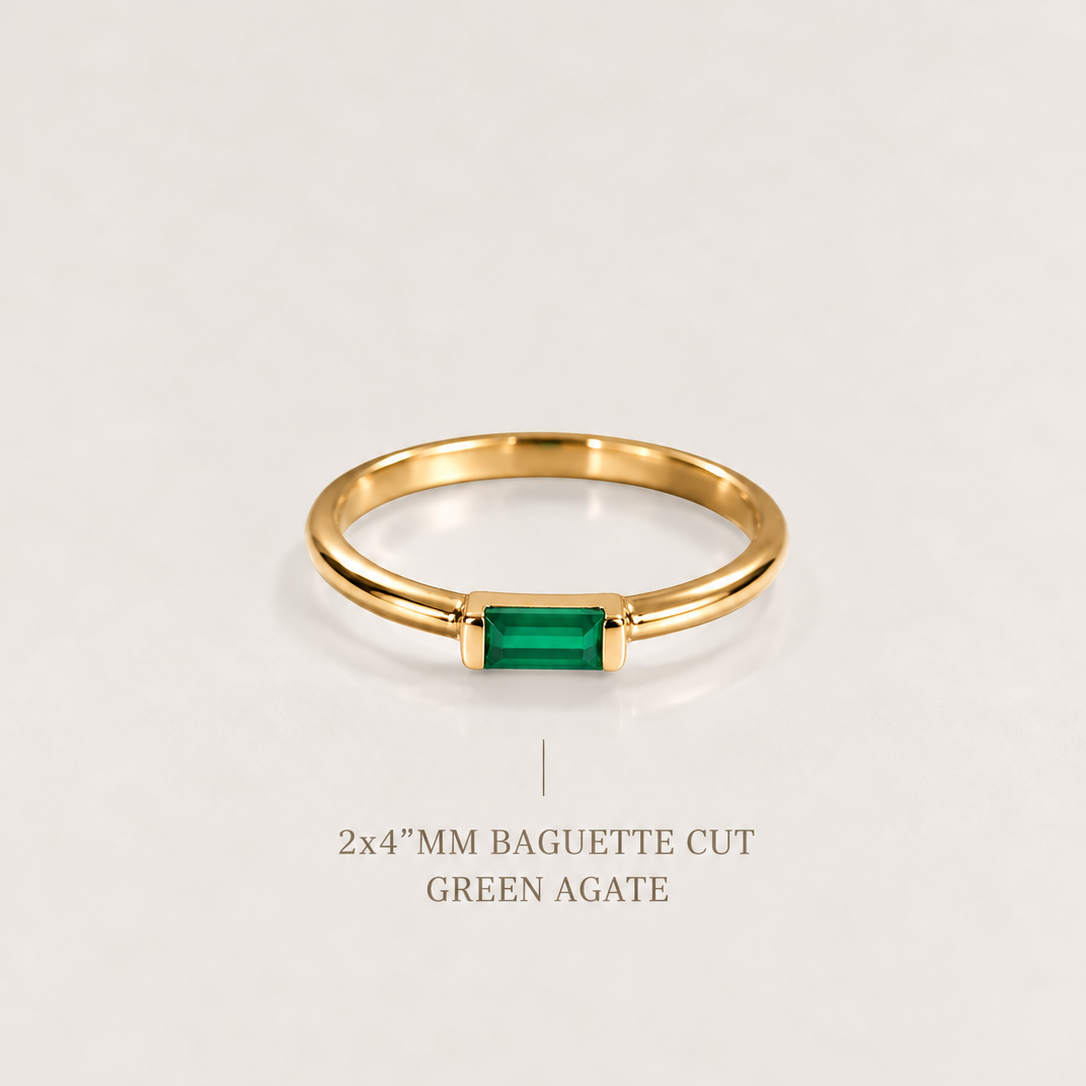 Faye Ring | Green Agate