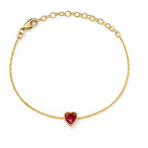 Marigold Bracelet Heart Shaped - Fuchsia