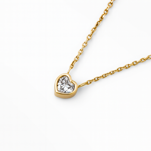 Marigold Diamond Heart Necklace | Gold Vermeil