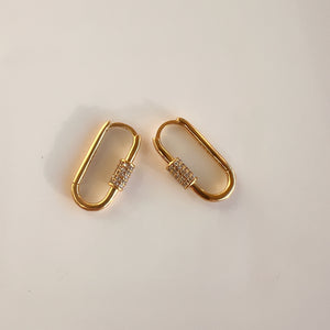 U Shape Carabiner Hoops | Gold Vermeil