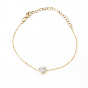 Marigold Bracelet Heart Shaped - White