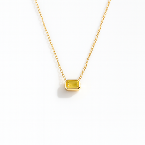 Mirabel Necklace Citrine | Octagonal | Gold Vermeil