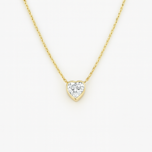 Marigold Diamond Heart Necklace | Gold Vermeil