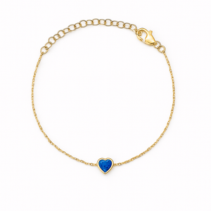 Marigold Bracelet Heart Shaped - Blue Sapphire