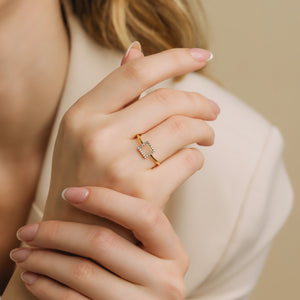 Square Ring | Gold Vermeil