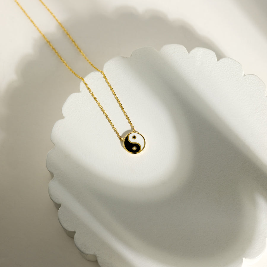 Ying Yang Necklace | Gold Vermeil
