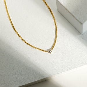 Amelia Necklace | Heart Shaped | Gold Vermeil