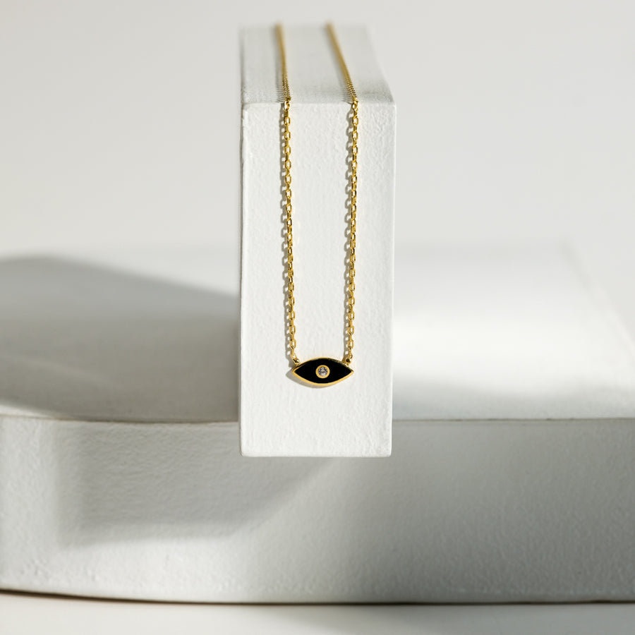 Avery Enamel Necklace | Gold Vermeil