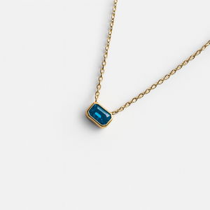Mirabel Necklace Blue Topaz | Octagonal | Gold Vermeil