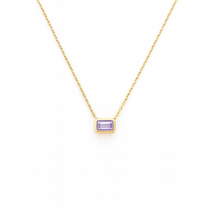 Mirabel Necklace Lavender | Octagonal | Gold Vermeil