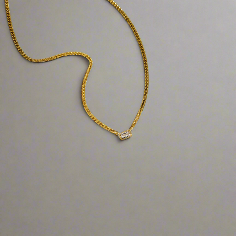 Amelia Necklace | Octagonal | Gold Vermeil