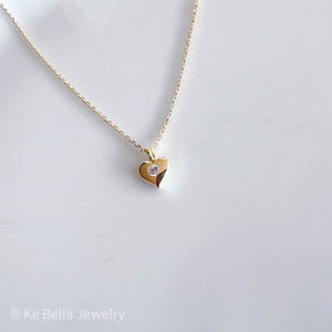 Tiny Heart Necklace | Gold Vermeil