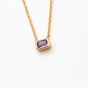 Mirabel Necklace Lavender | Octagonal | Gold Vermeil