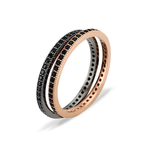Black Spinel Eternity Band Ring