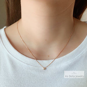 Glint Necklace (3mm CZ Stone)