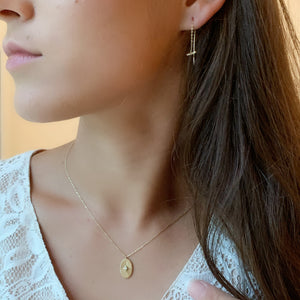 Starburst Medallion Necklace | Gold Vermeil