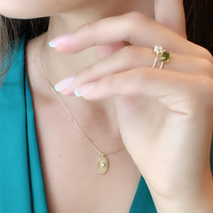 Starburst Medallion Necklace | Gold Vermeil