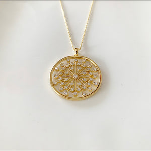 Art Deco Sole Necklace | Gold Vermeil