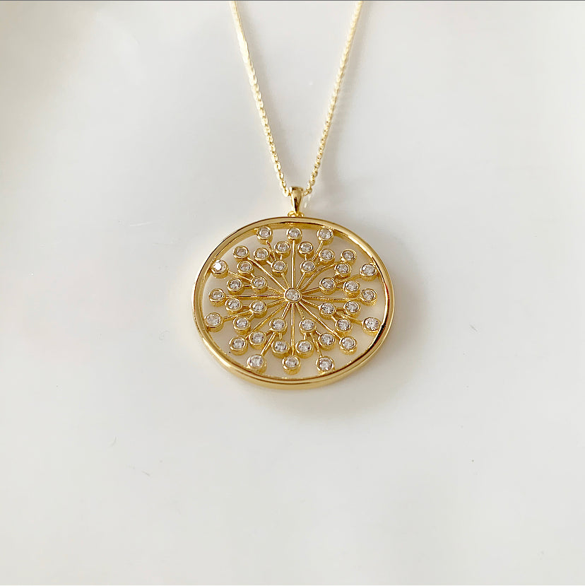 Art Deco Sole Necklace | Gold Vermeil