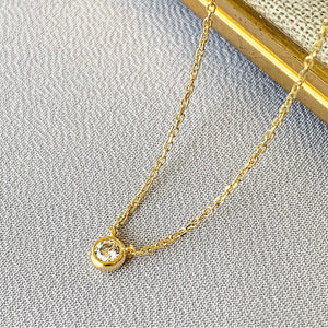 Glint Necklace (3mm CZ Stone)