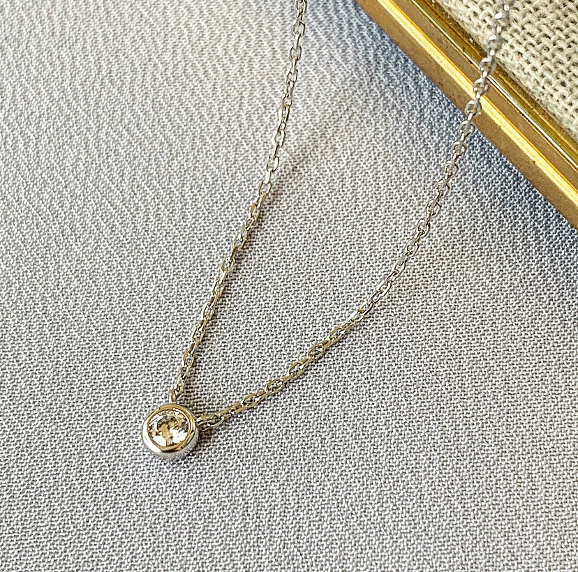 Glint Necklace (3mm CZ Stone)