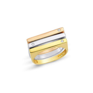 Art Deco Flat Top Ring | Gold Vermeil