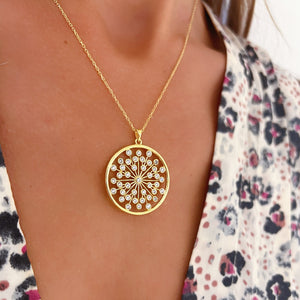 Art Deco Sole Necklace | Gold Vermeil