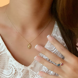 Starburst Medallion Necklace | Gold Vermeil