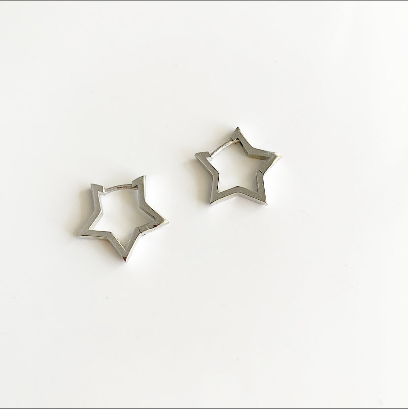 Star Hoop Earrings