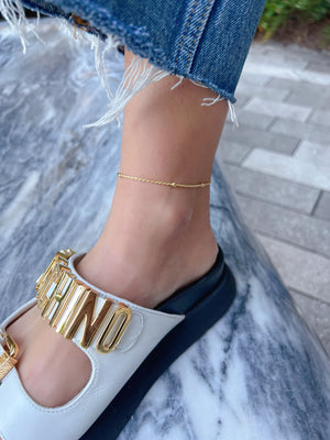 Rope Chain Anklet Bracelet | Gold Vermeil