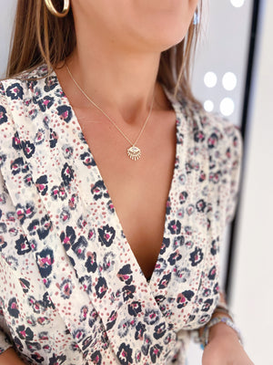 Shimmering Eye Necklace | Sterling Silver