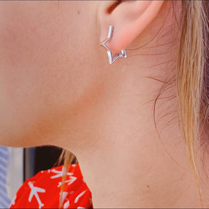 Star Hoop Earrings