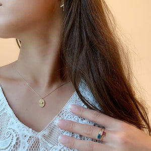 Starburst Medallion Necklace | Gold Vermeil