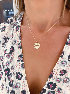 Shimmering Eye Necklace | Sterling Silver