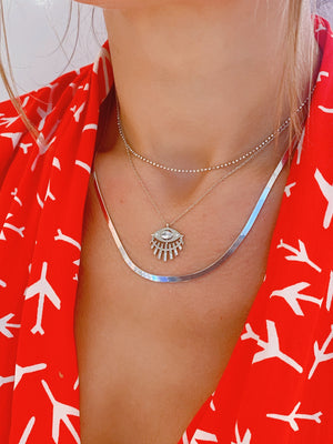 Shimmering Eye Necklace | Sterling Silver