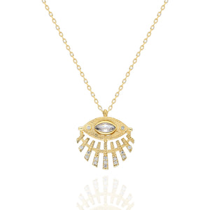 Shimmering Eye Necklace | Sterling Silver